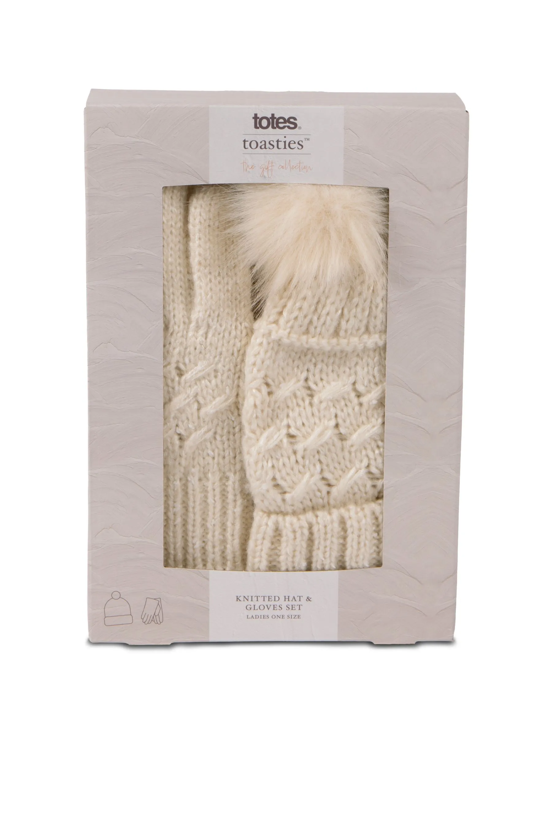 Totes Ladies - Set cappello e guanti a trecce