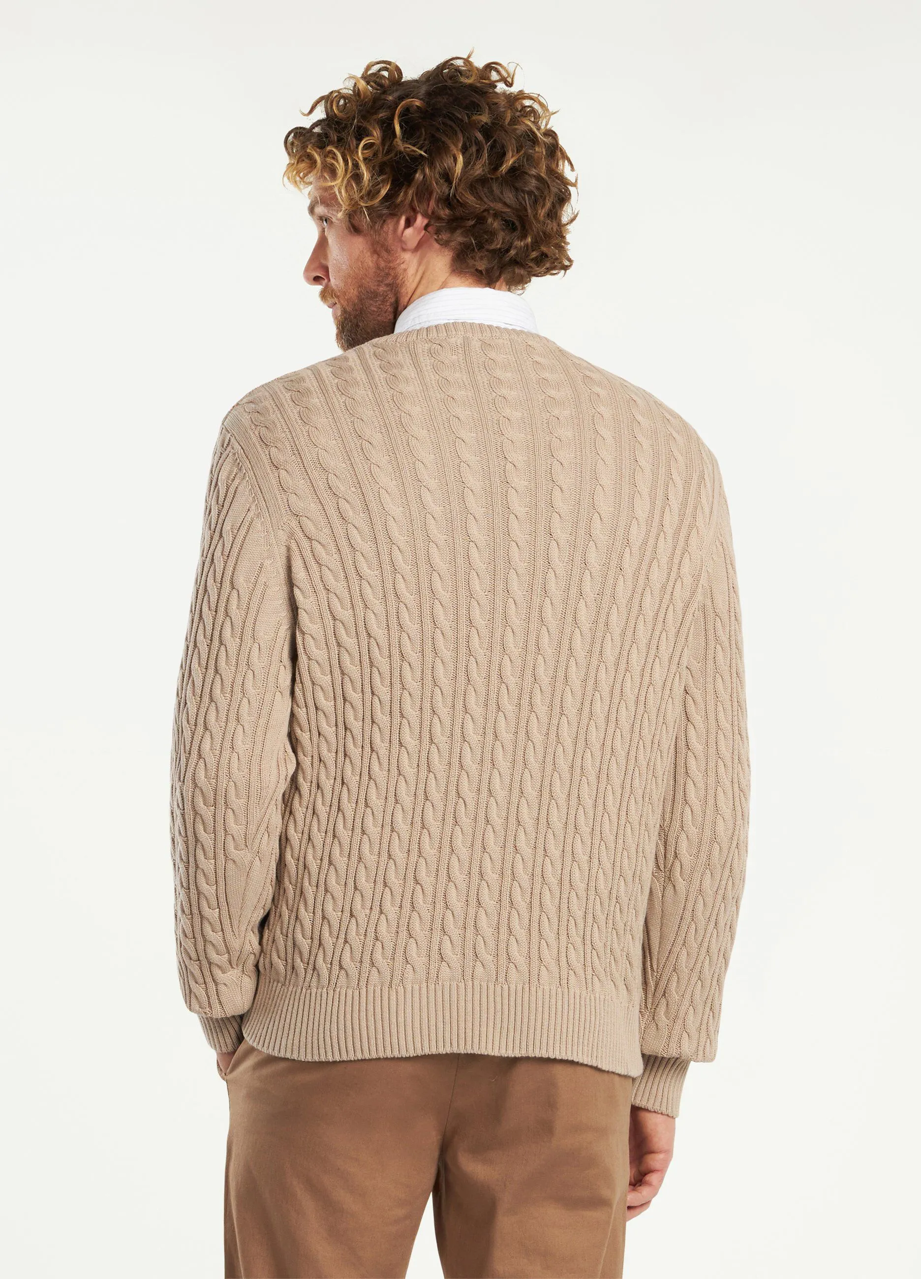 Tricot Rumford a trecce in puro cotone uomo