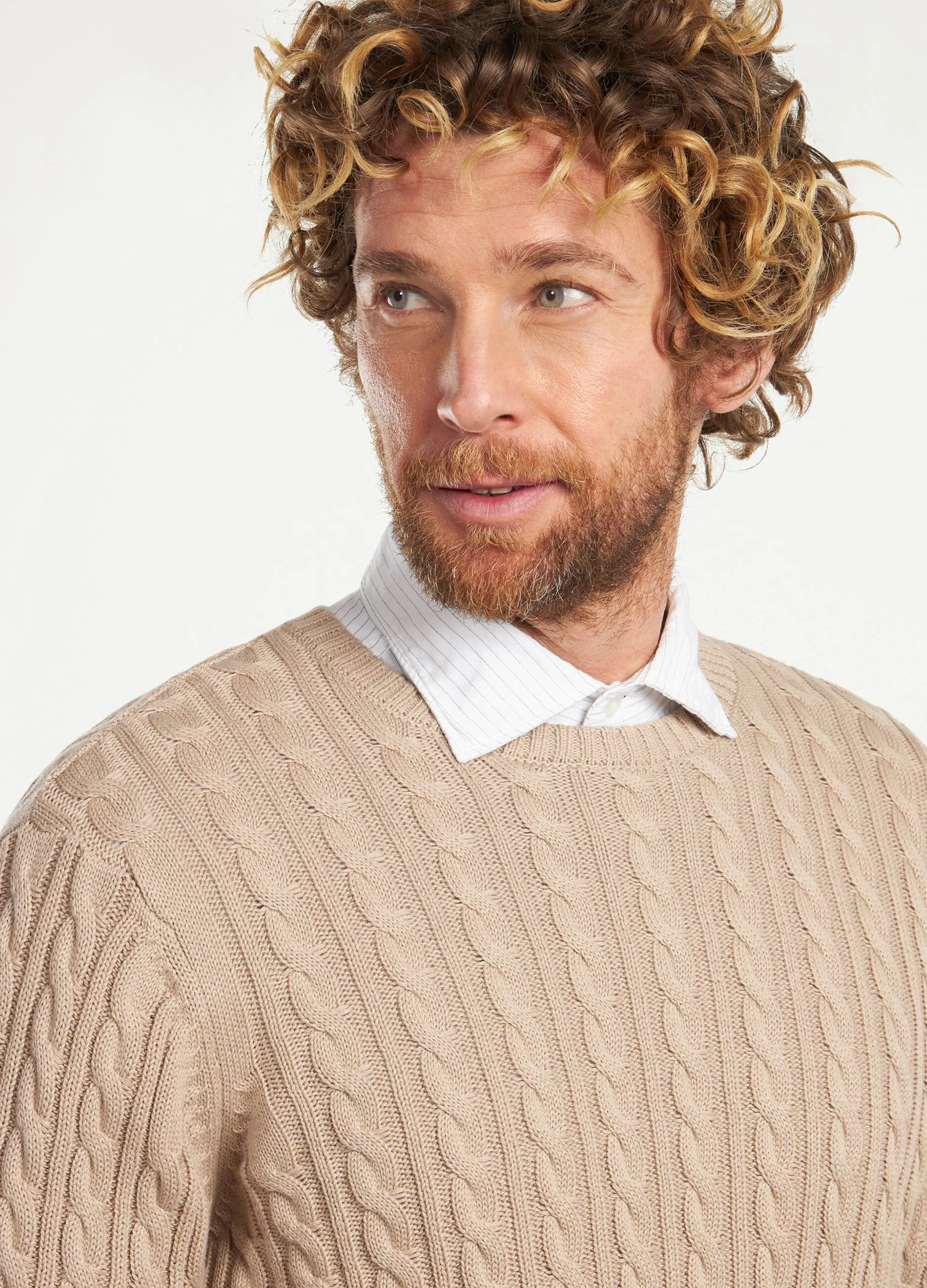 Tricot Rumford a trecce in puro cotone uomo