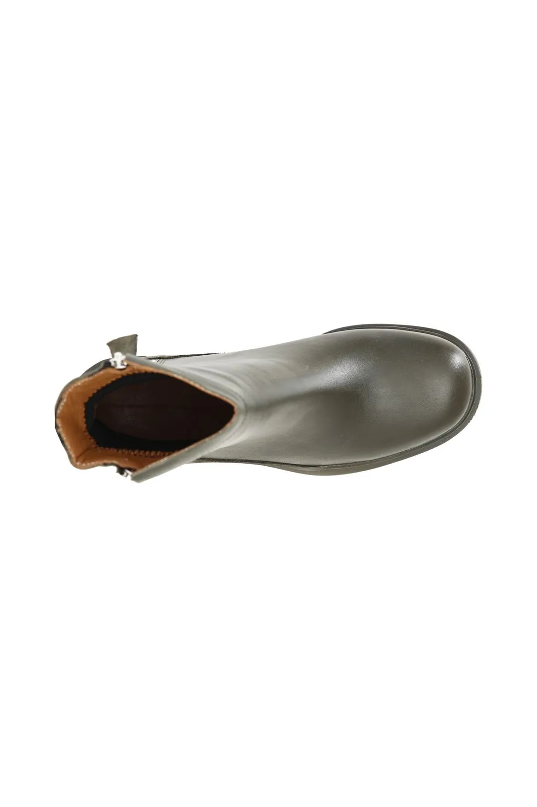 tronchetti in pelle con inserto in pelle scamosciata