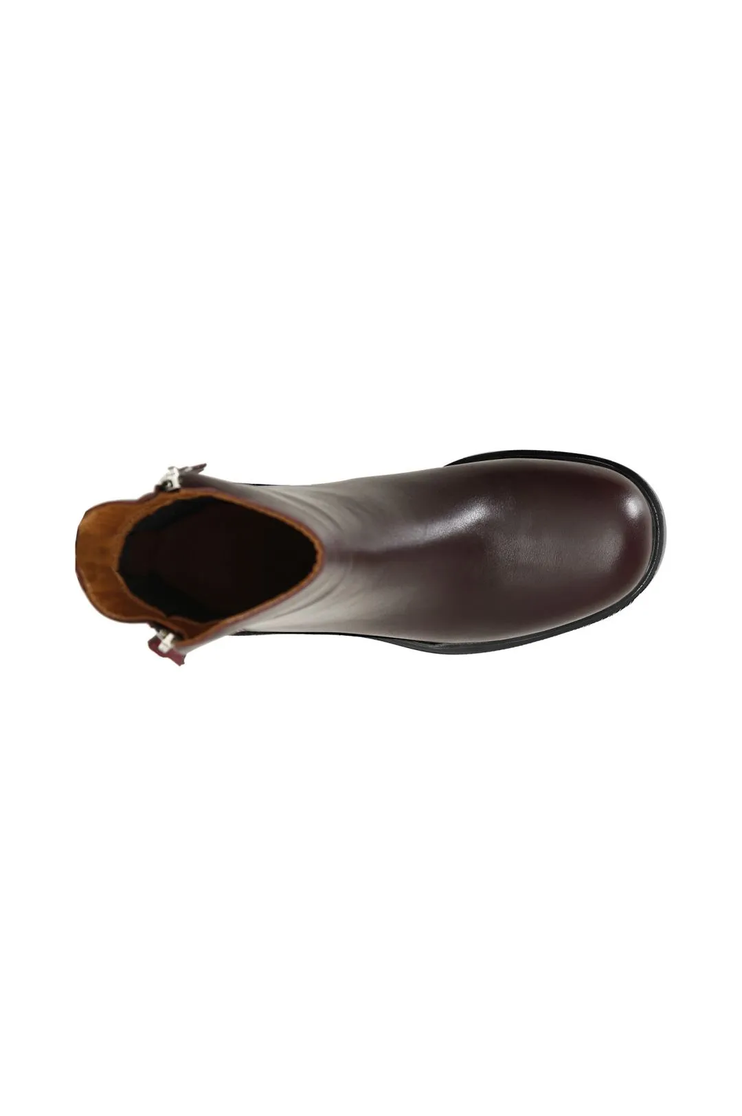 tronchetti in pelle con inserto in pelle scamosciata