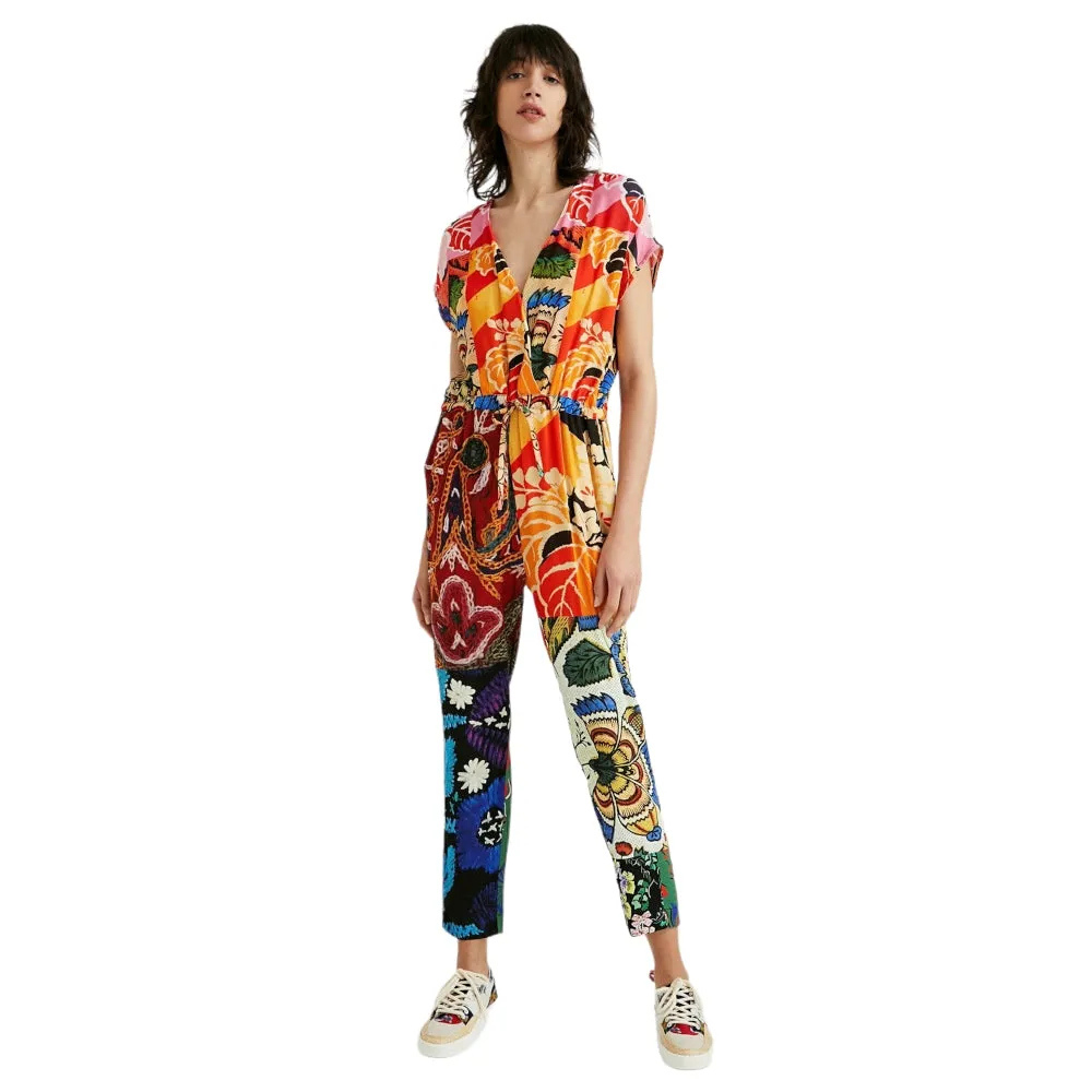 TUTA DONNA DESIGUAL PANT SIRA 22SWPW20 TUTTI FRUTI MULTICOLORE