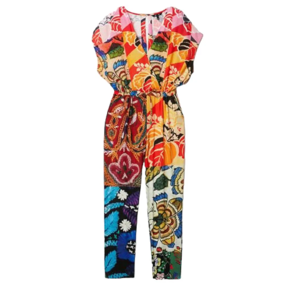 TUTA DONNA DESIGUAL PANT SIRA 22SWPW20 TUTTI FRUTI MULTICOLORE