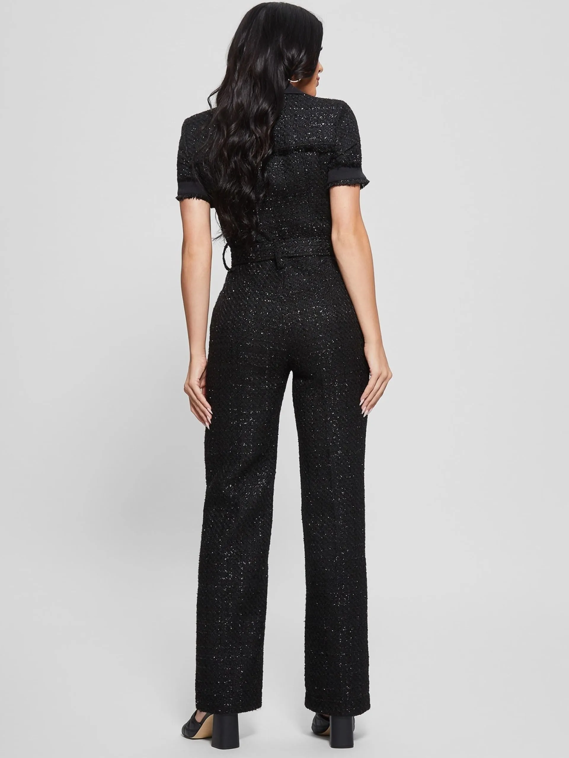 Tuta gamba dritta in tweed guess
