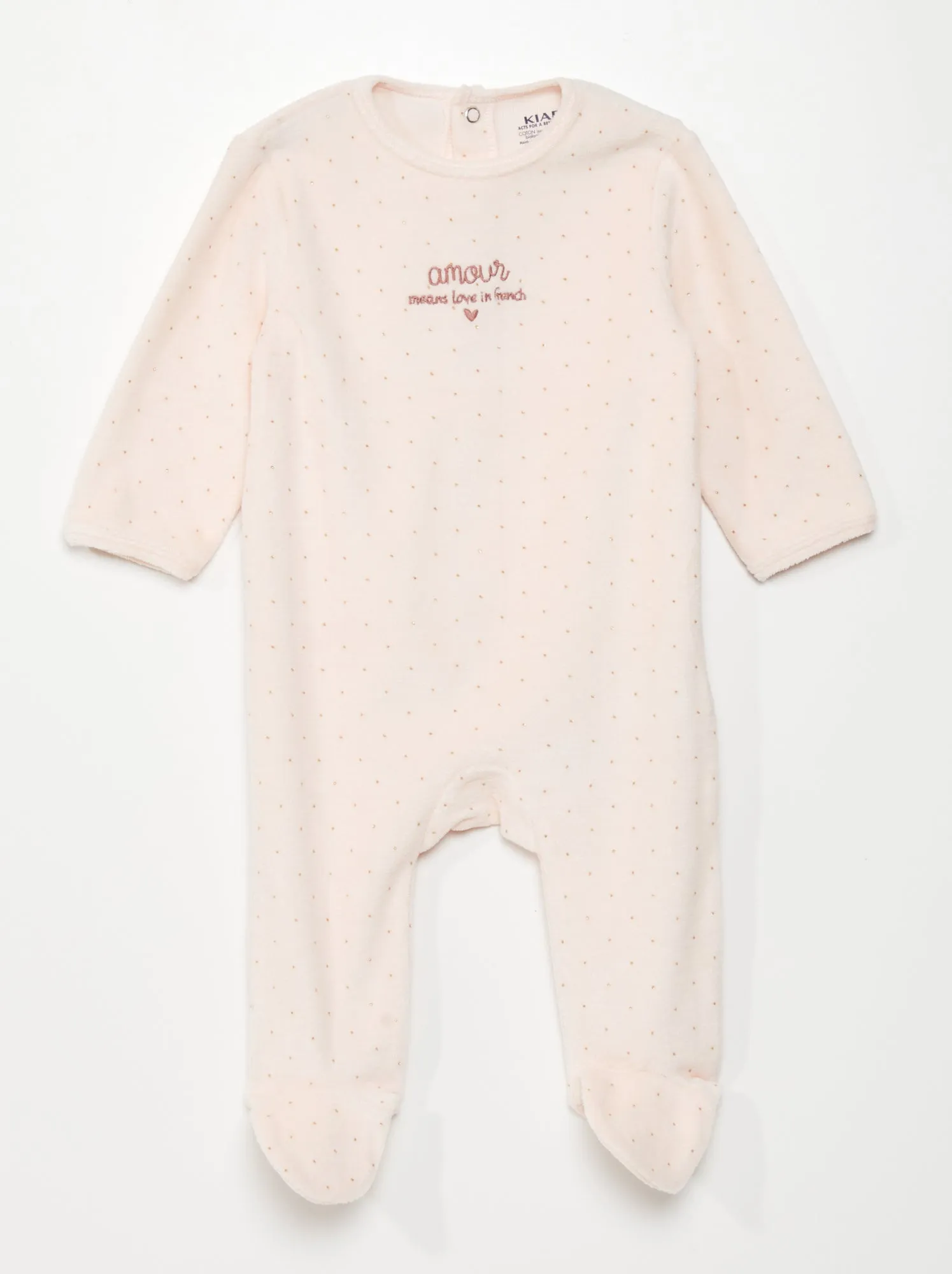 Tutina in velluto - Rosa/Pois