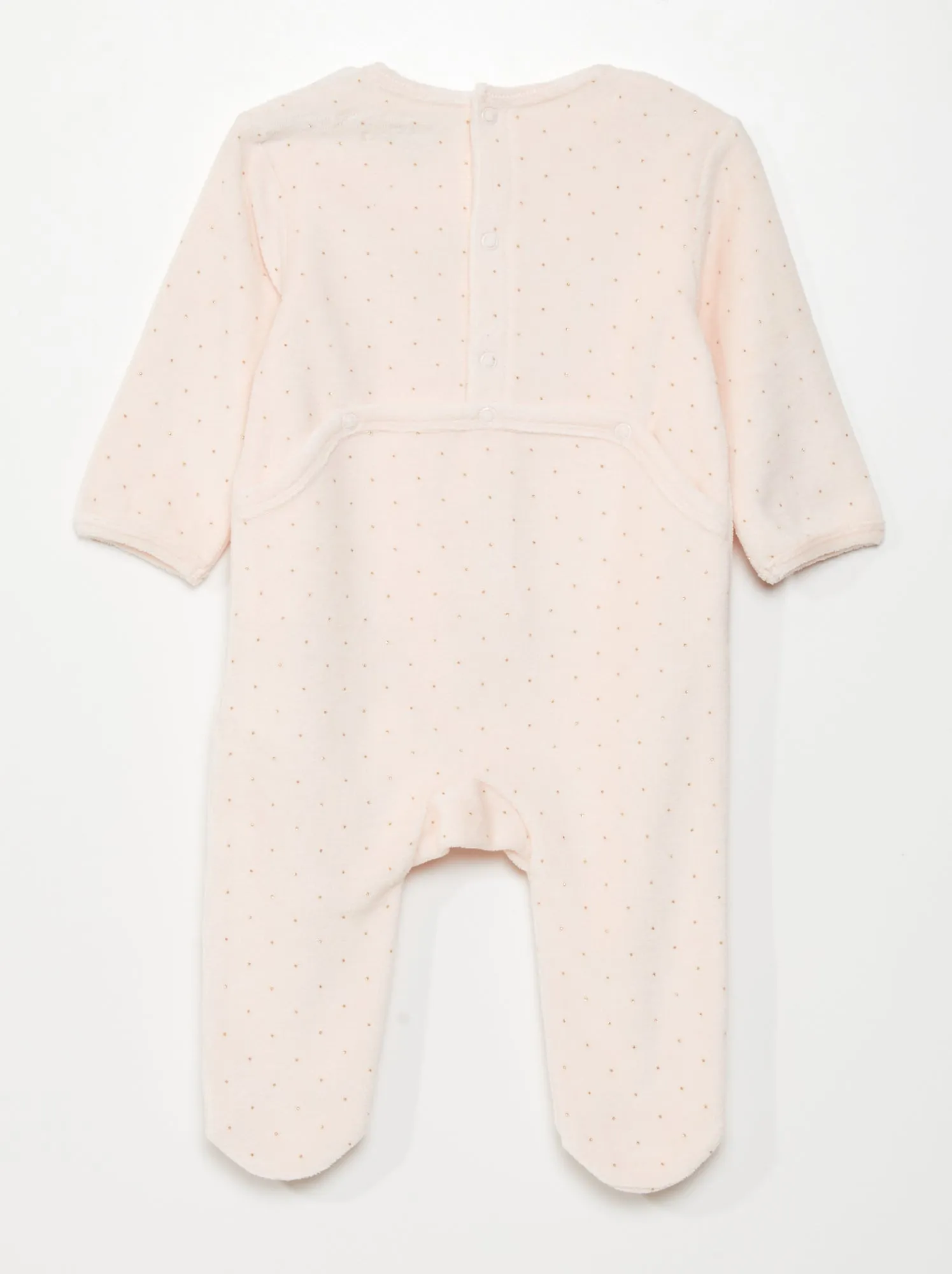 Tutina in velluto - Rosa/Pois