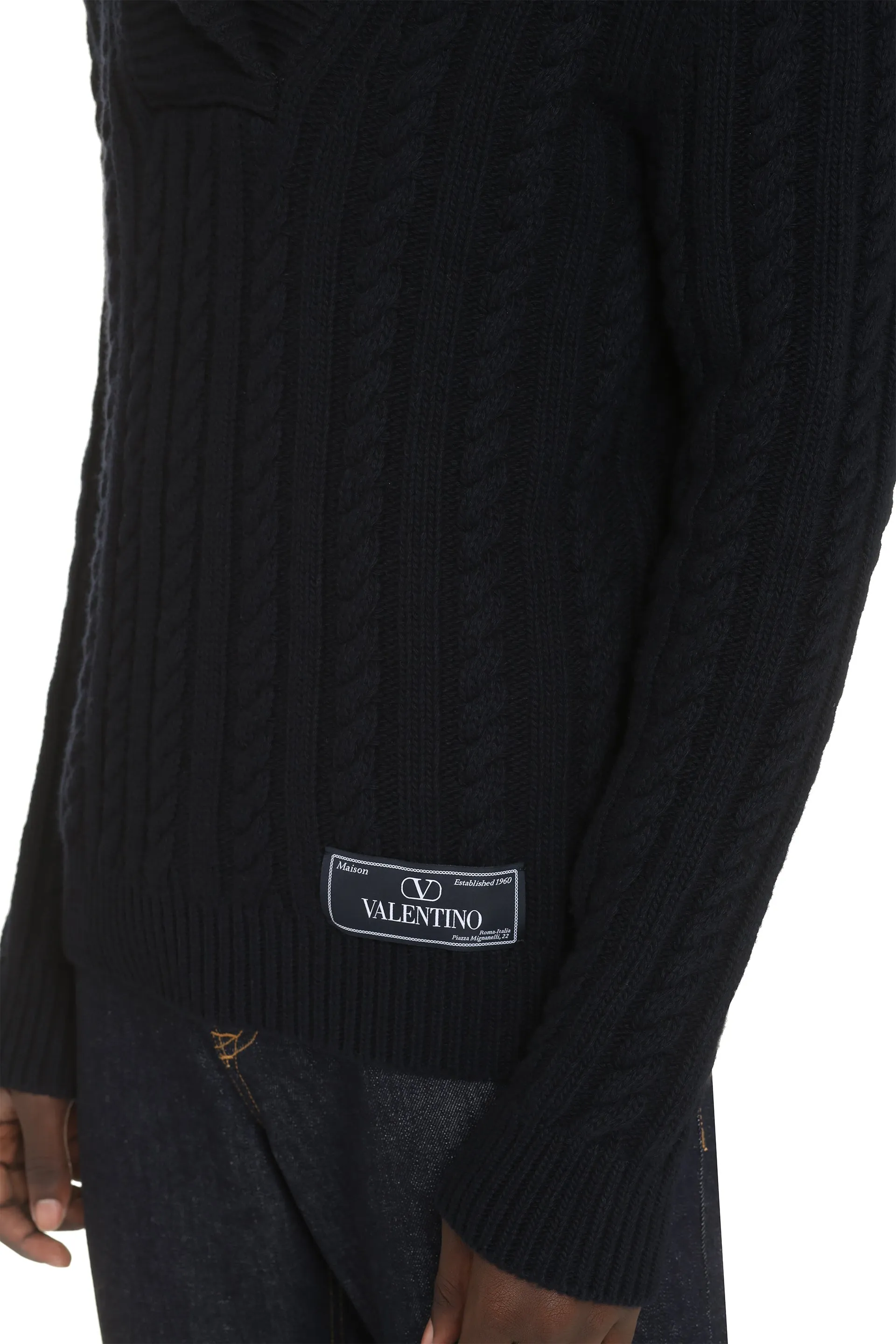 Valentino Pullover in maglia a trecce