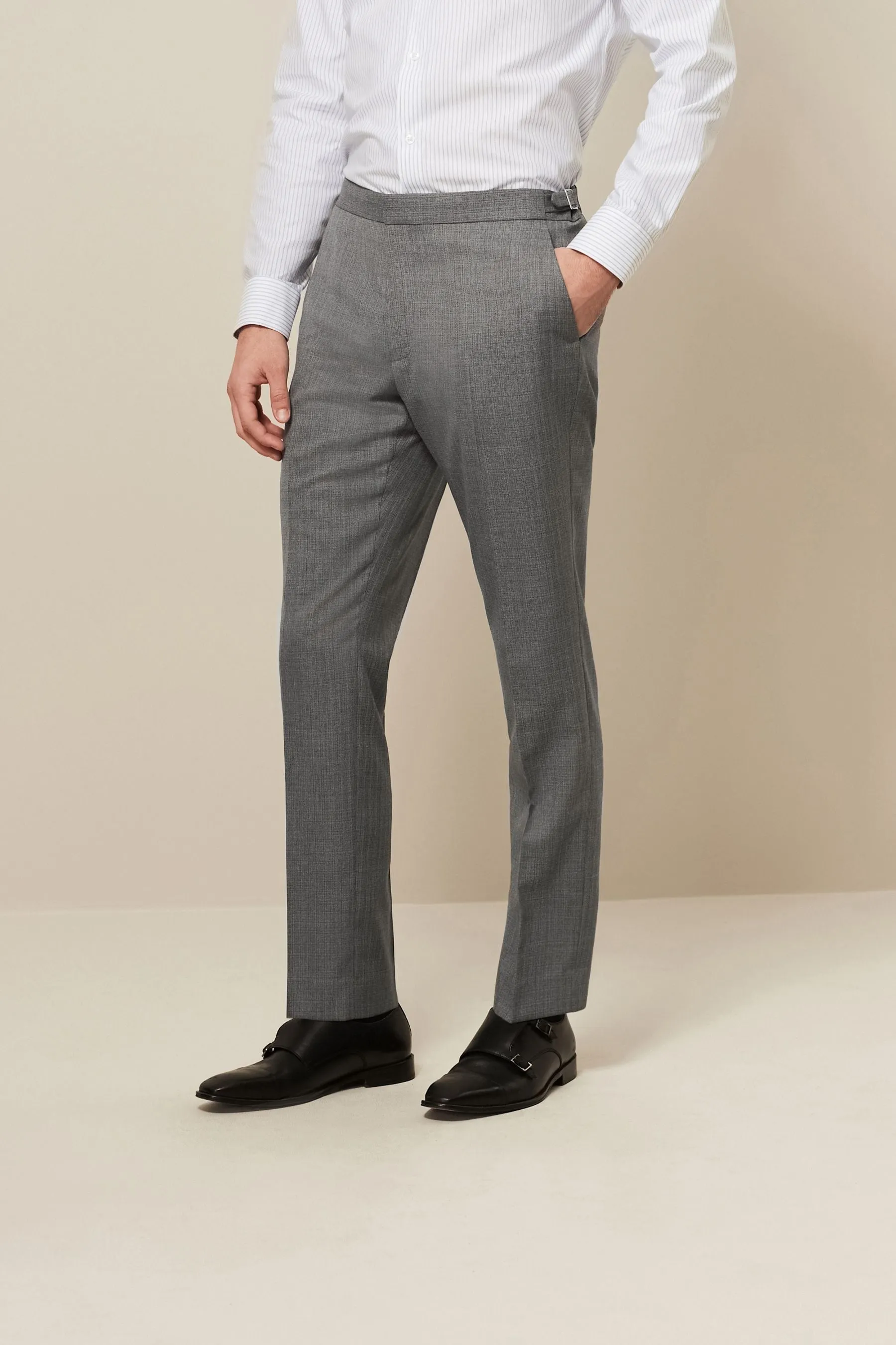 Vestibilità attillata / Slim - Completo in lana testurizzata: Pantaloni